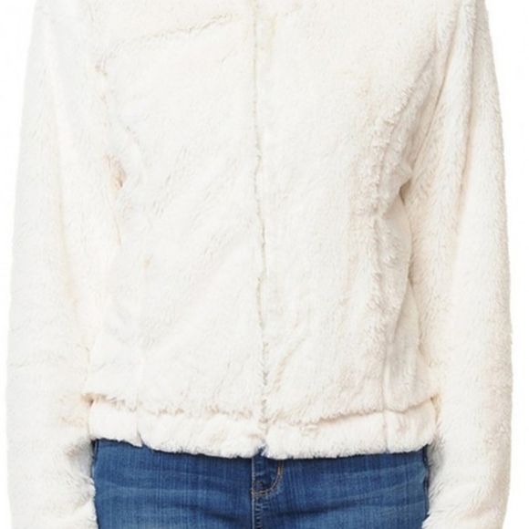 NEW Soft Faux Fur Bomber Jacket - Picture 3 of 4